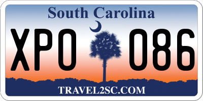 SC license plate XPO086