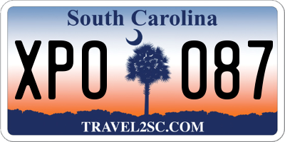 SC license plate XPO087