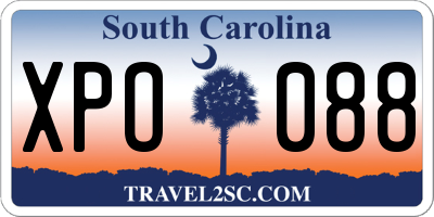 SC license plate XPO088