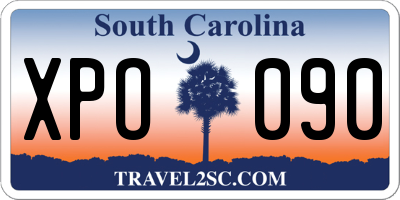 SC license plate XPO090