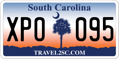 SC license plate XPO095