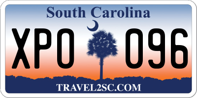 SC license plate XPO096