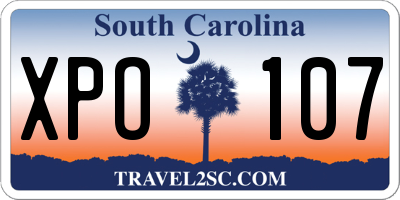 SC license plate XPO107
