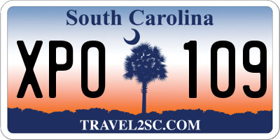 SC license plate XPO109