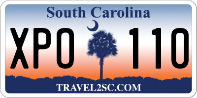 SC license plate XPO110