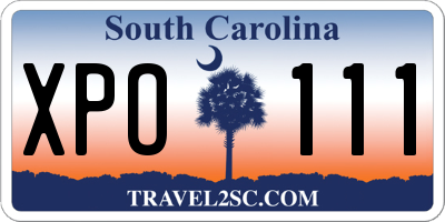 SC license plate XPO111