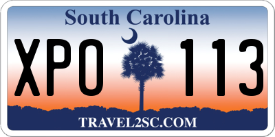 SC license plate XPO113