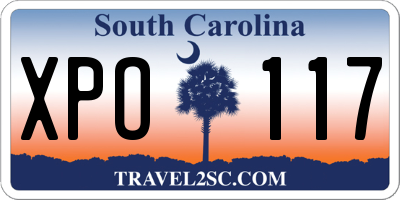 SC license plate XPO117