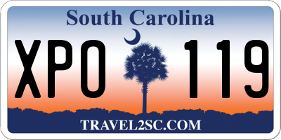 SC license plate XPO119