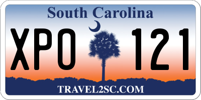 SC license plate XPO121