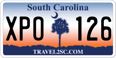 SC license plate XPO126
