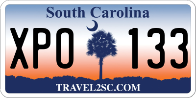 SC license plate XPO133