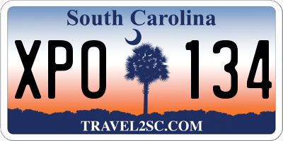 SC license plate XPO134