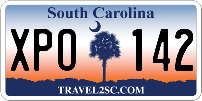 SC license plate XPO142