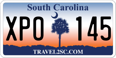 SC license plate XPO145