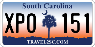 SC license plate XPO151