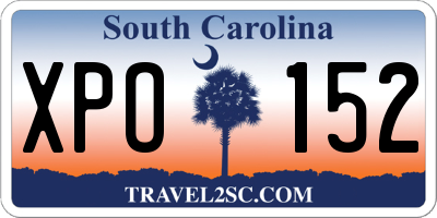 SC license plate XPO152