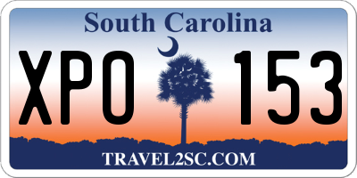 SC license plate XPO153