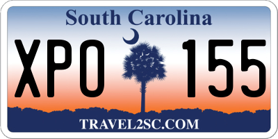 SC license plate XPO155