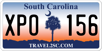 SC license plate XPO156