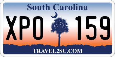 SC license plate XPO159