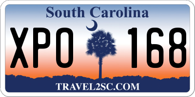 SC license plate XPO168