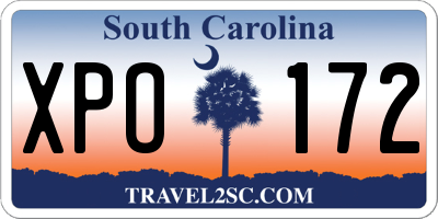 SC license plate XPO172