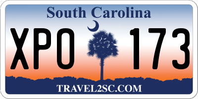 SC license plate XPO173