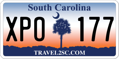 SC license plate XPO177