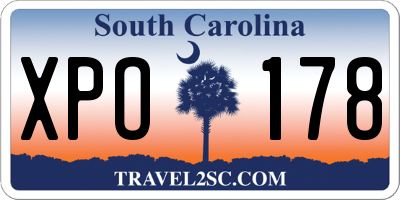 SC license plate XPO178