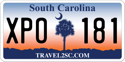 SC license plate XPO181