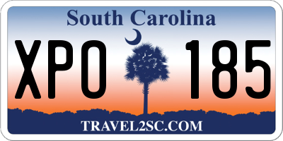 SC license plate XPO185