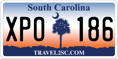 SC license plate XPO186