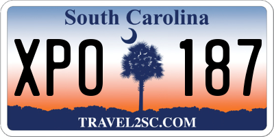 SC license plate XPO187