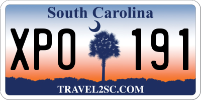 SC license plate XPO191