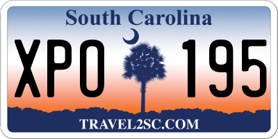 SC license plate XPO195