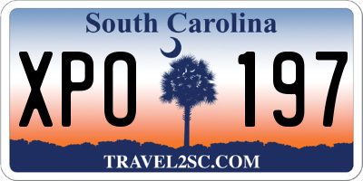 SC license plate XPO197