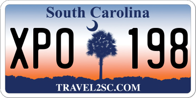 SC license plate XPO198