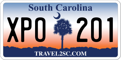 SC license plate XPO201