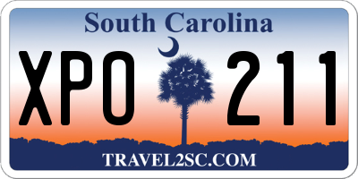 SC license plate XPO211
