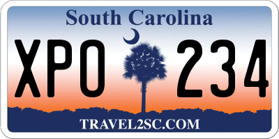 SC license plate XPO234
