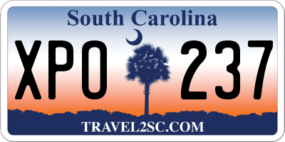 SC license plate XPO237