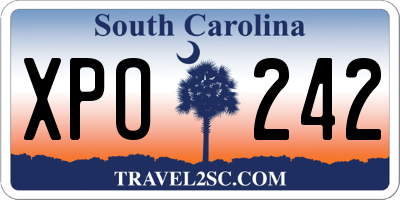 SC license plate XPO242