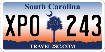 SC license plate XPO243