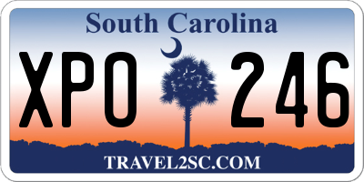 SC license plate XPO246