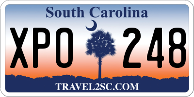 SC license plate XPO248