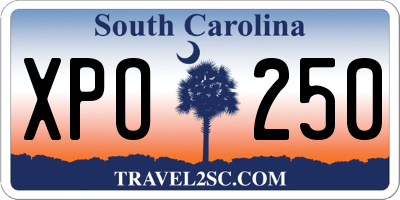 SC license plate XPO250