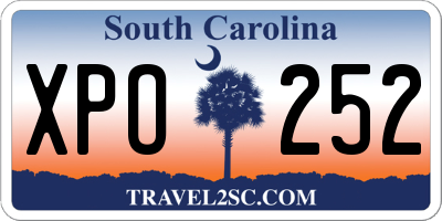 SC license plate XPO252