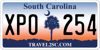 SC license plate XPO254