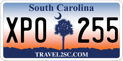 SC license plate XPO255